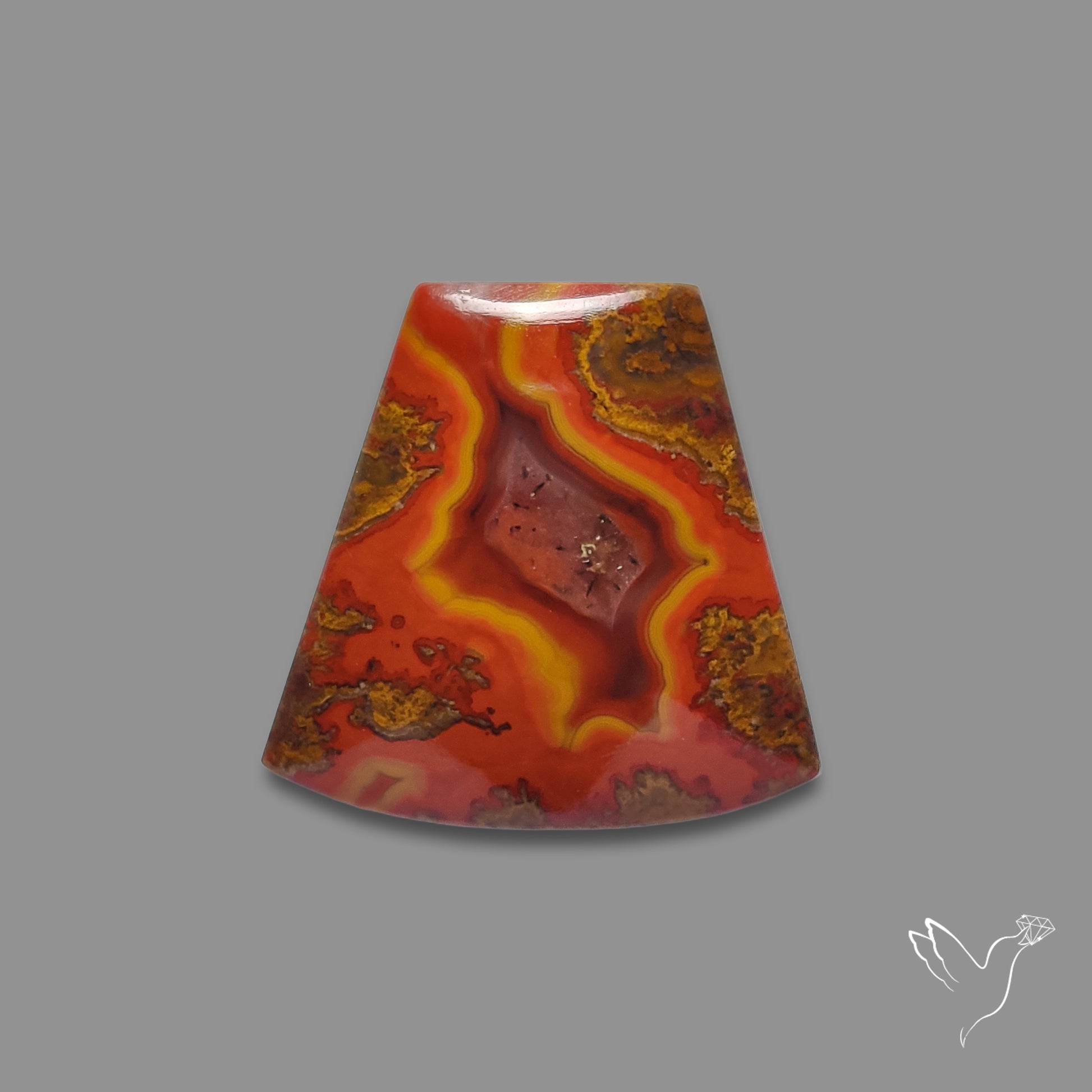 Moroccan Seam Agate Cabochon