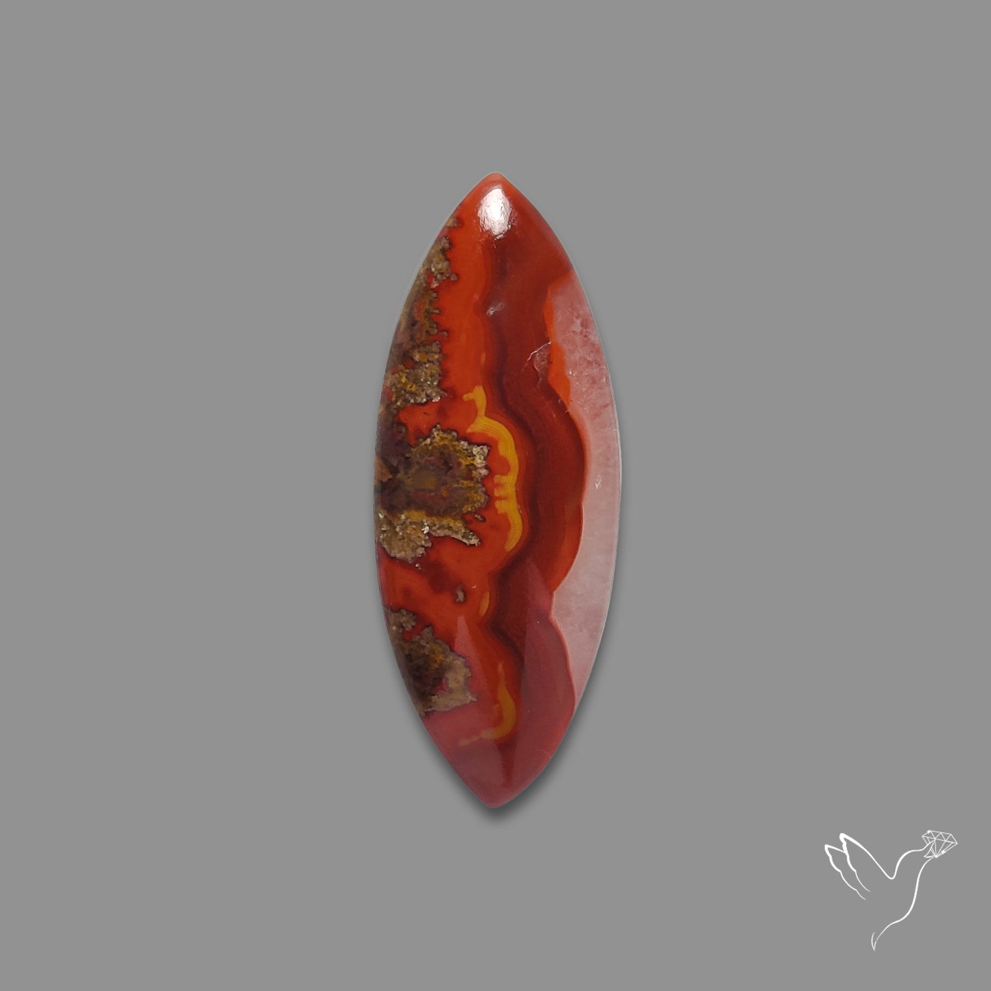 Moroccan Seam Agate Cabochon