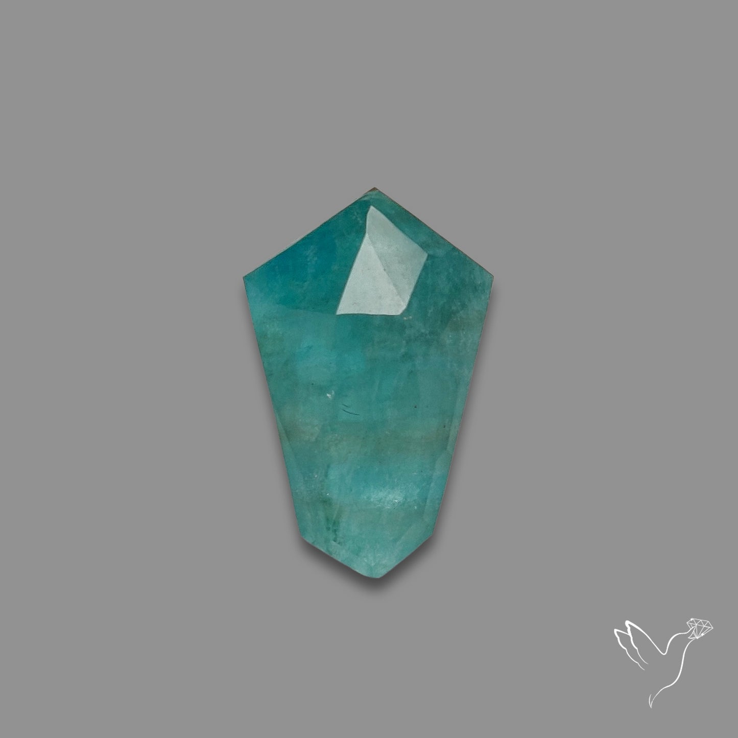 Apatite Doublet with Natural Clear Quartz Rose Cut