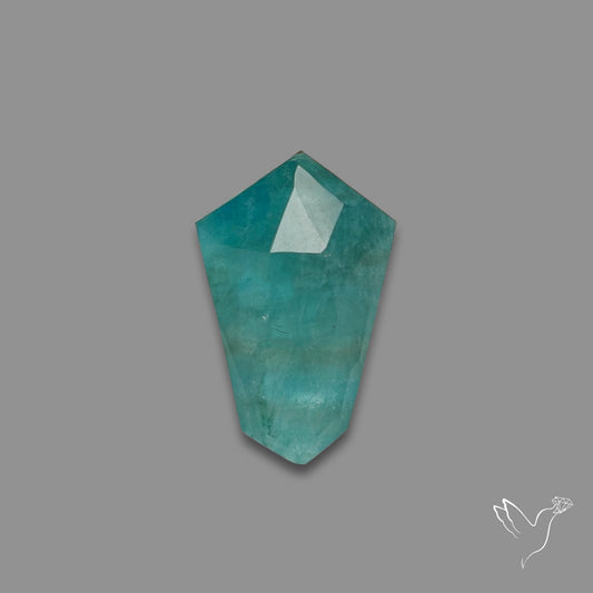 Apatite Doublet with Natural Clear Quartz Rose Cut