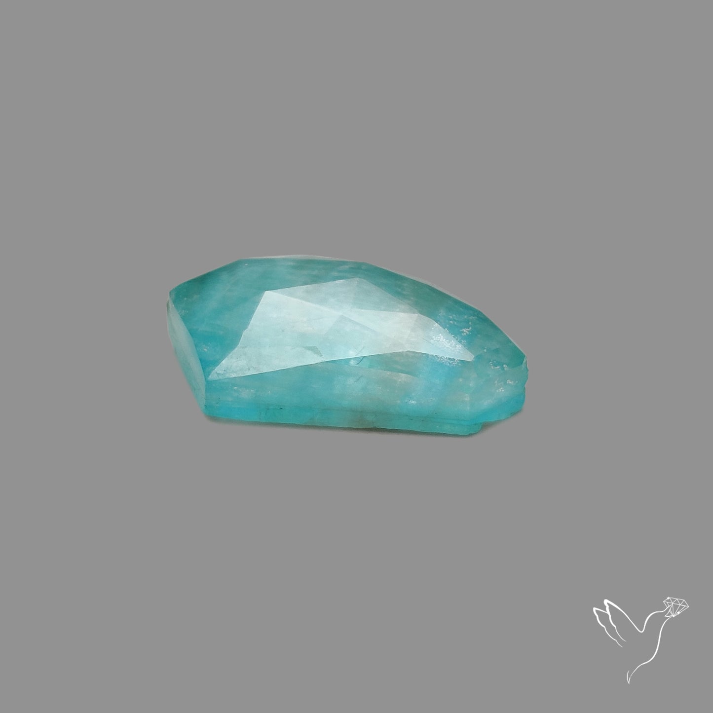 Apatite Doublet with Natural Clear Quartz Rose Cut