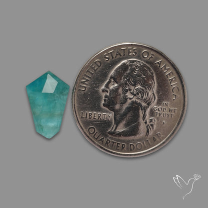 Apatite Doublet with Natural Clear Quartz Rose Cut