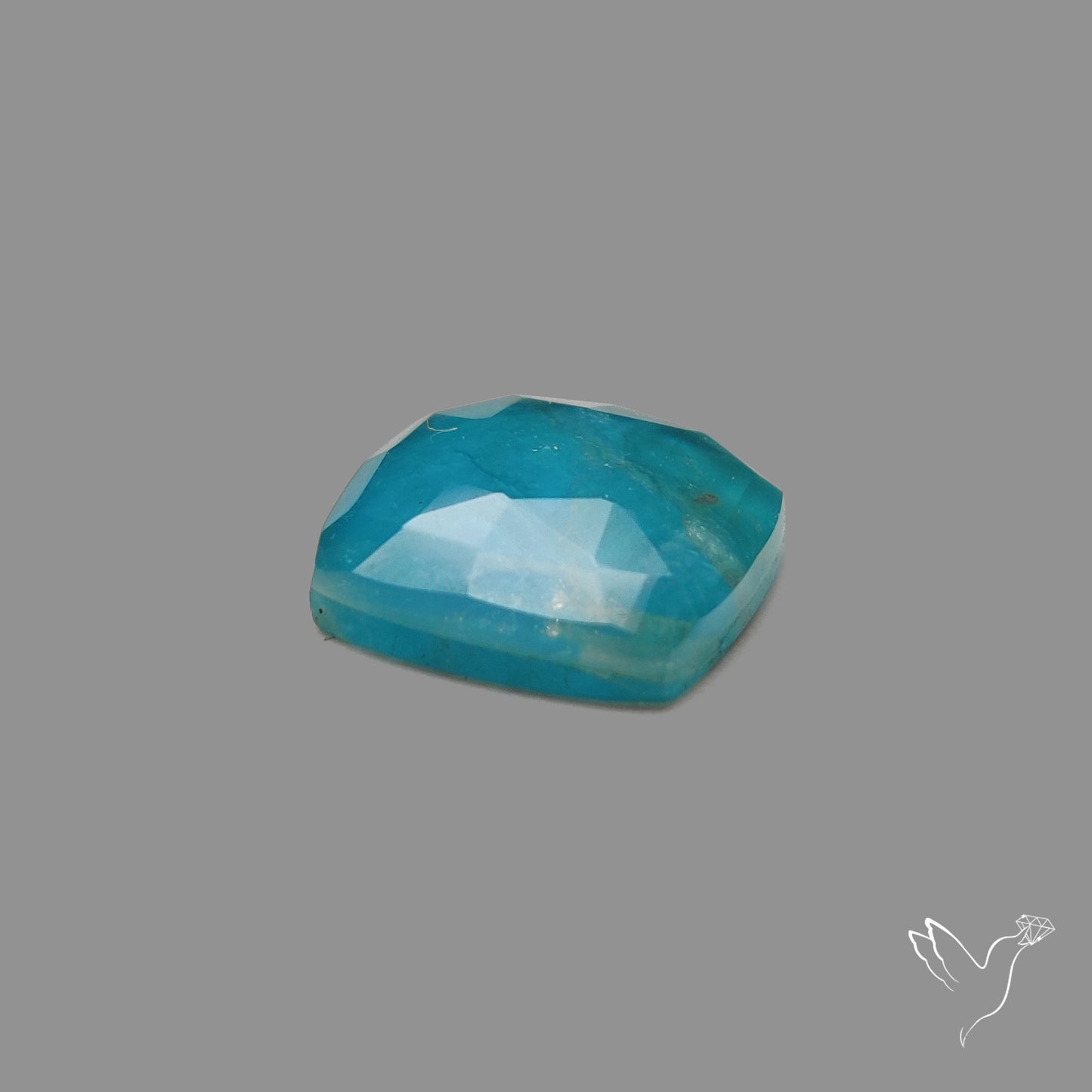 Apatite Doublet with Natural Clear Quartz Rose Cut