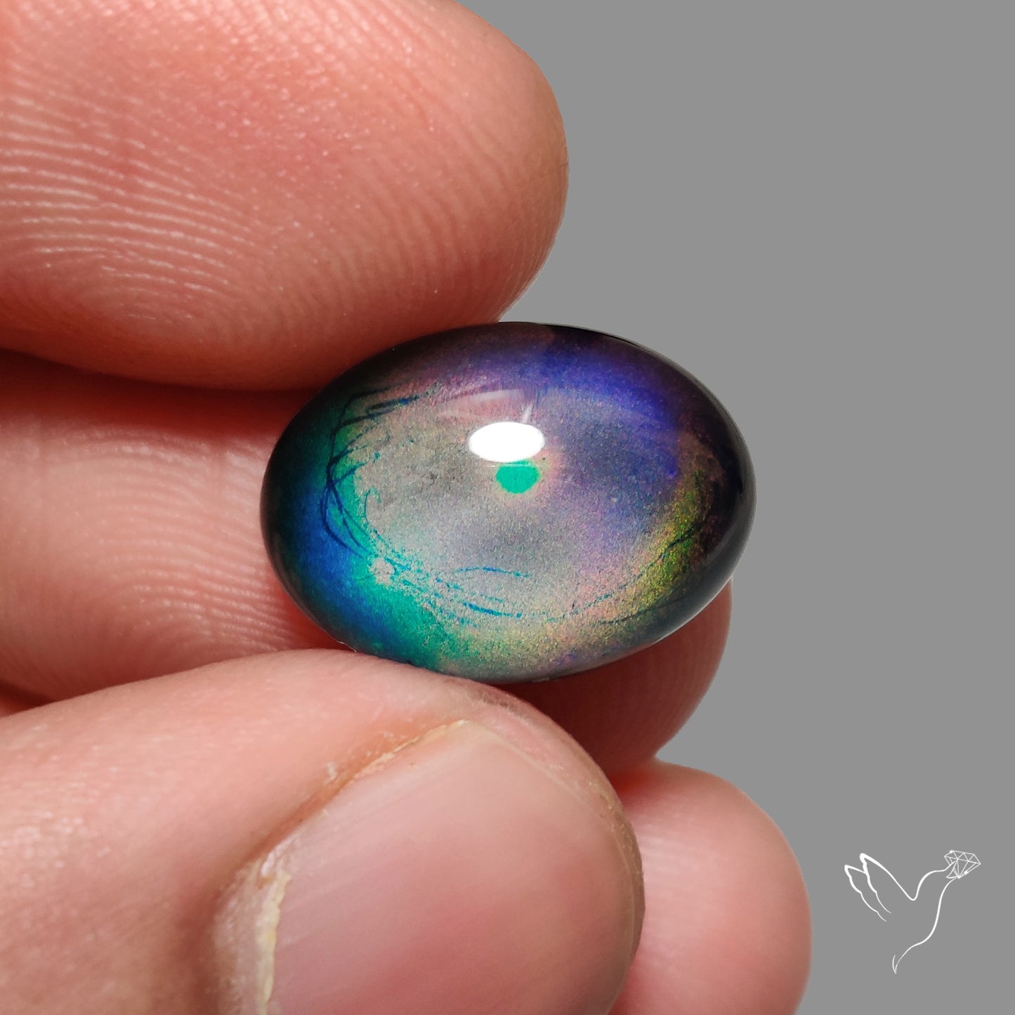 Mood Stone Cabochon Color Change Treated