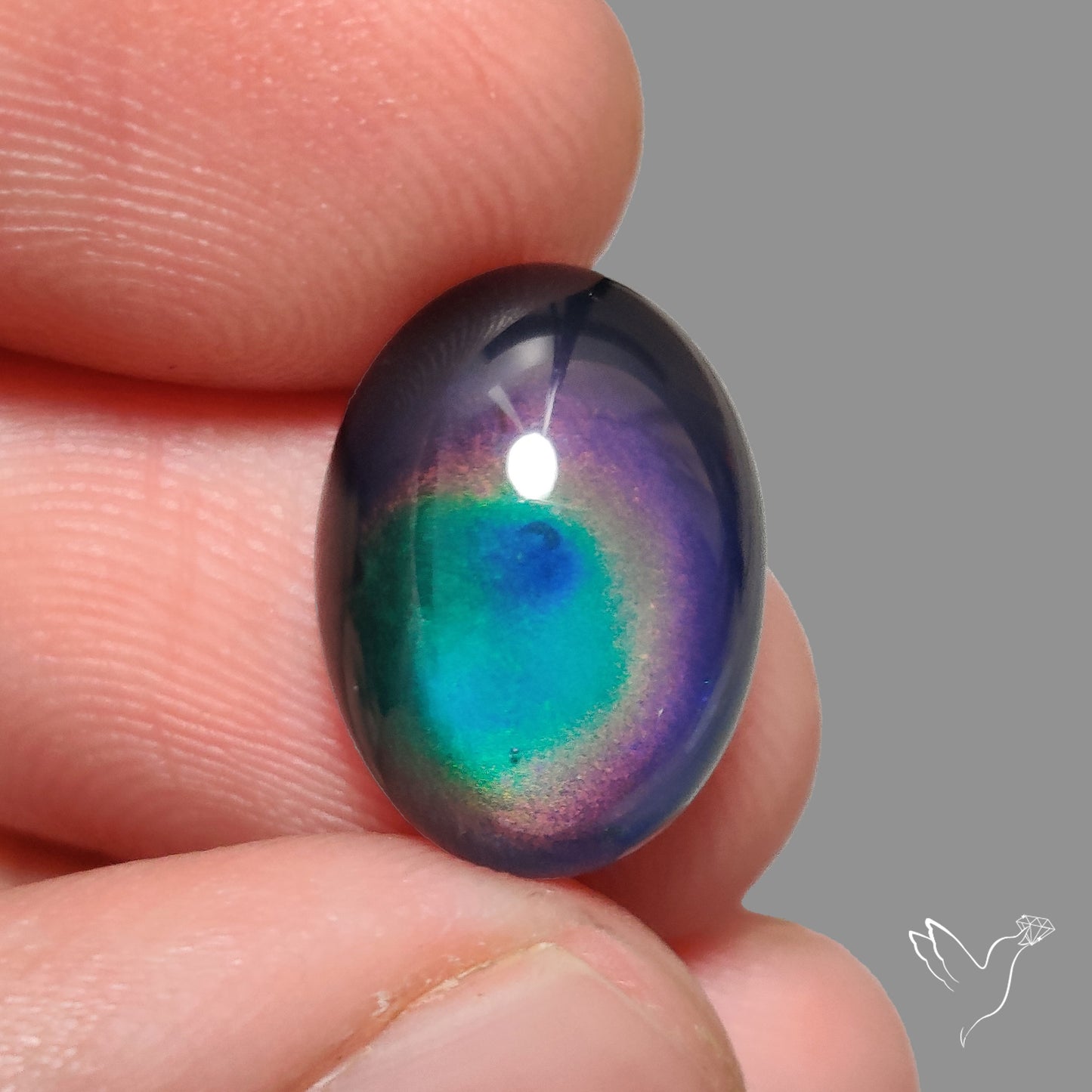 Mood Stone Cabochon Color Change Treated