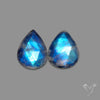 Rose Cut Rainbow Moonstone Pair