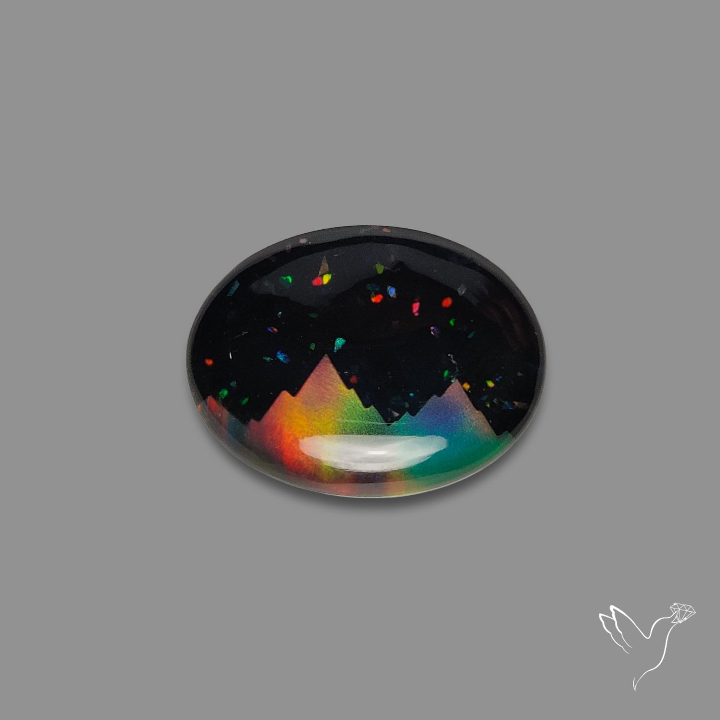 Aurora Opal Inlay Mountain Doublet