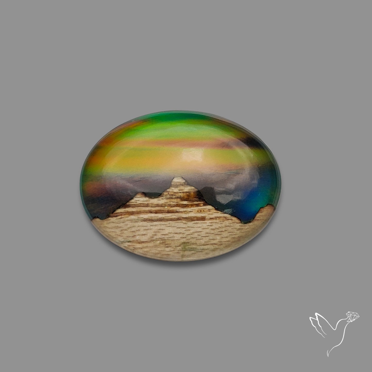Aurora Opal Inlay Mountain Doublet