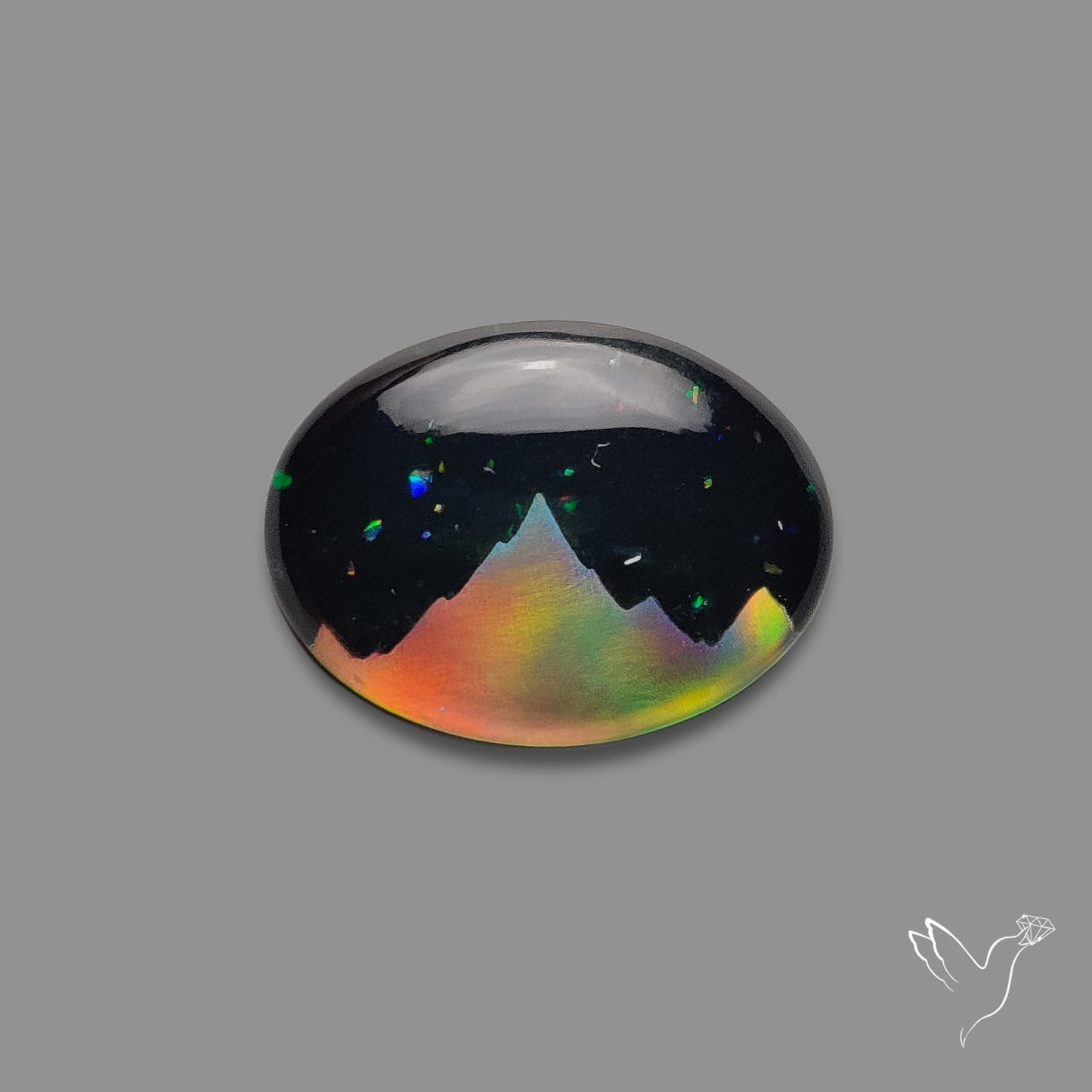 Aurora Opal Inlay Mountain Doublet