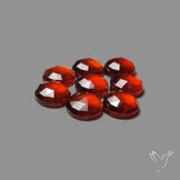 Rose Cut Hessonite Garnet Rounds Lot