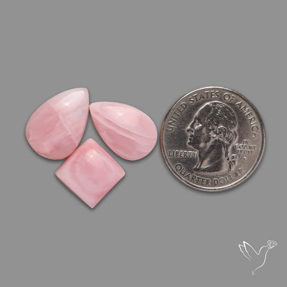 Peruvian Pink Opal Cabochons Lot