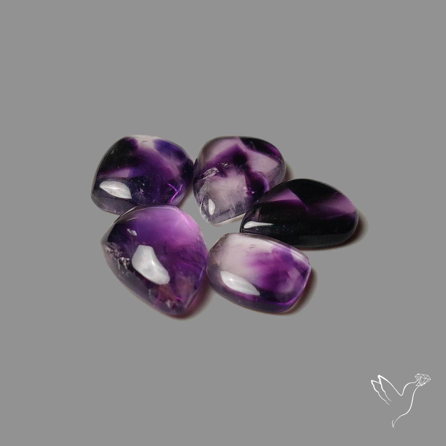 Trapiche Amethyst Cabochons Lot