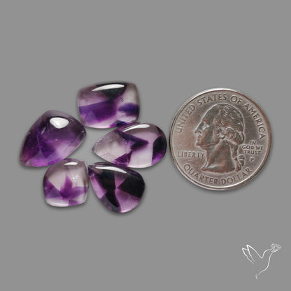 Trapiche Amethyst Cabochons Lot