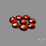 Rose Cut Hessonite Garnet Rounds Lot