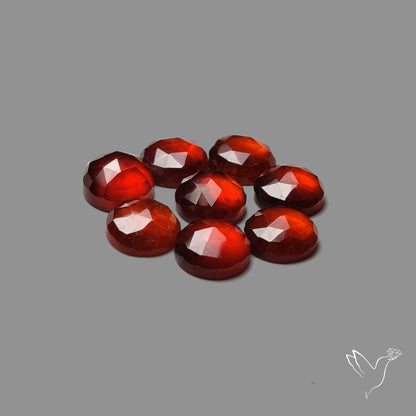 Rose Cut Hessonite Garnet Rounds Lot