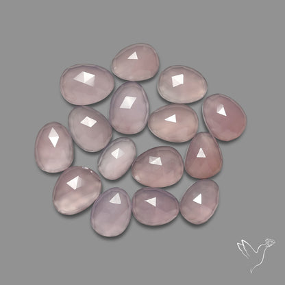 Rose Cut Lavender Chalcedony Lot