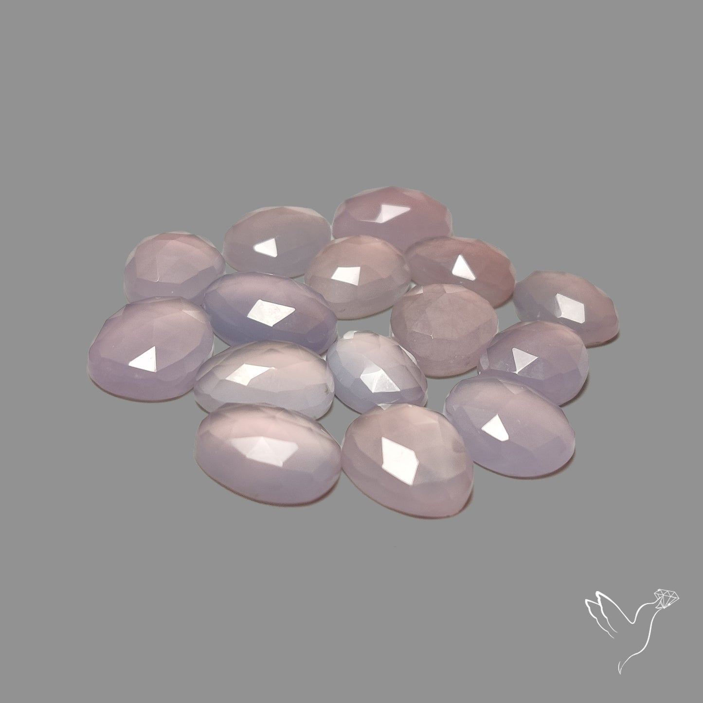 Rose Cut Lavender Chalcedony Lot
