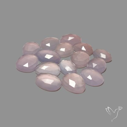 Rose Cut Lavender Chalcedony Lot
