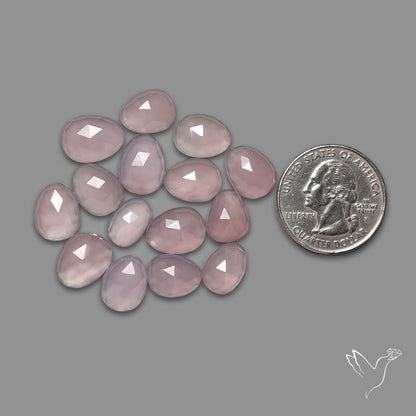 Rose Cut Lavender Chalcedony Lot