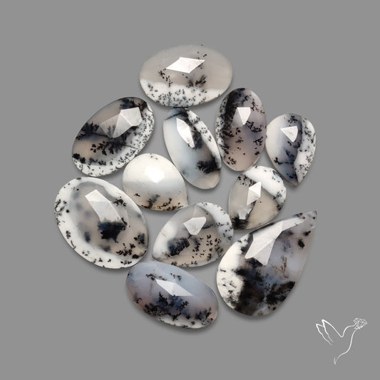 Rose Cut Dendritic Agate Lot