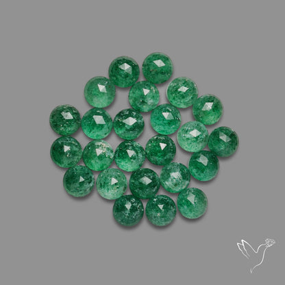 Rose Cut Green Tanzurine Rounds Lot