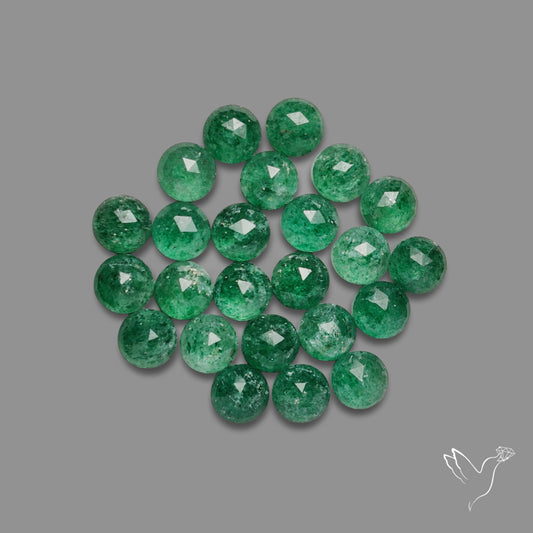 Rose Cut Green Tanzurine Rounds Lot