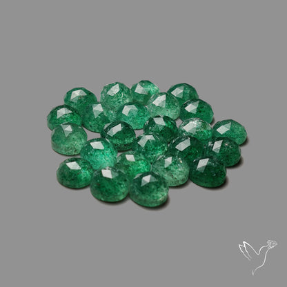 Rose Cut Green Tanzurine Rounds Lot