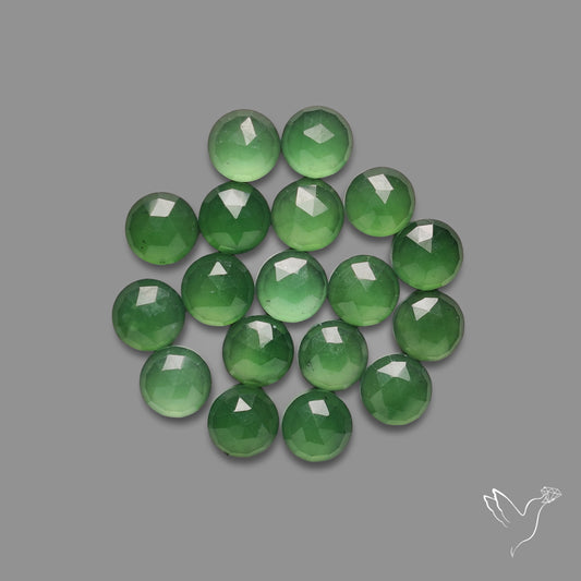 Rose Cut Gemmy Serpentine Rounds Lot
