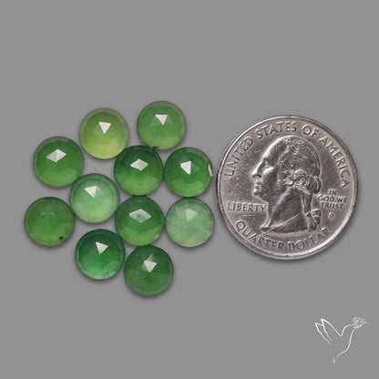 Rose Cut Gemmy Serpentine Rounds Lot