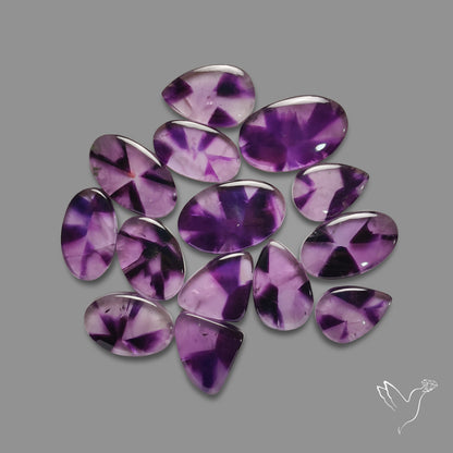 Trapiche Amethyst Cabochons Lot