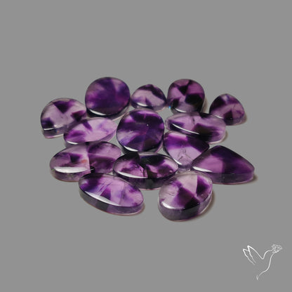 Trapiche Amethyst Cabochons Lot