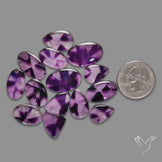 Trapiche Amethyst Cabochons Lot