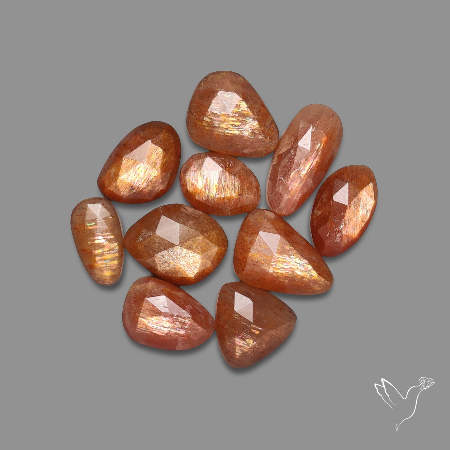 Rose Cut Confetti Sunstone Lot