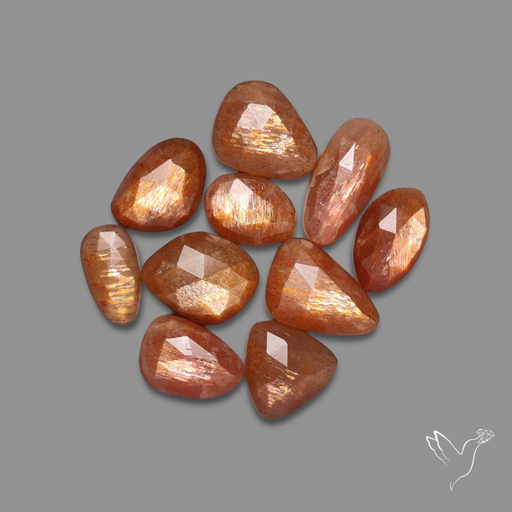 Rose Cut Confetti Sunstone Lot