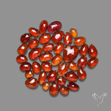Rose Cut Hessonite Garnet Lot