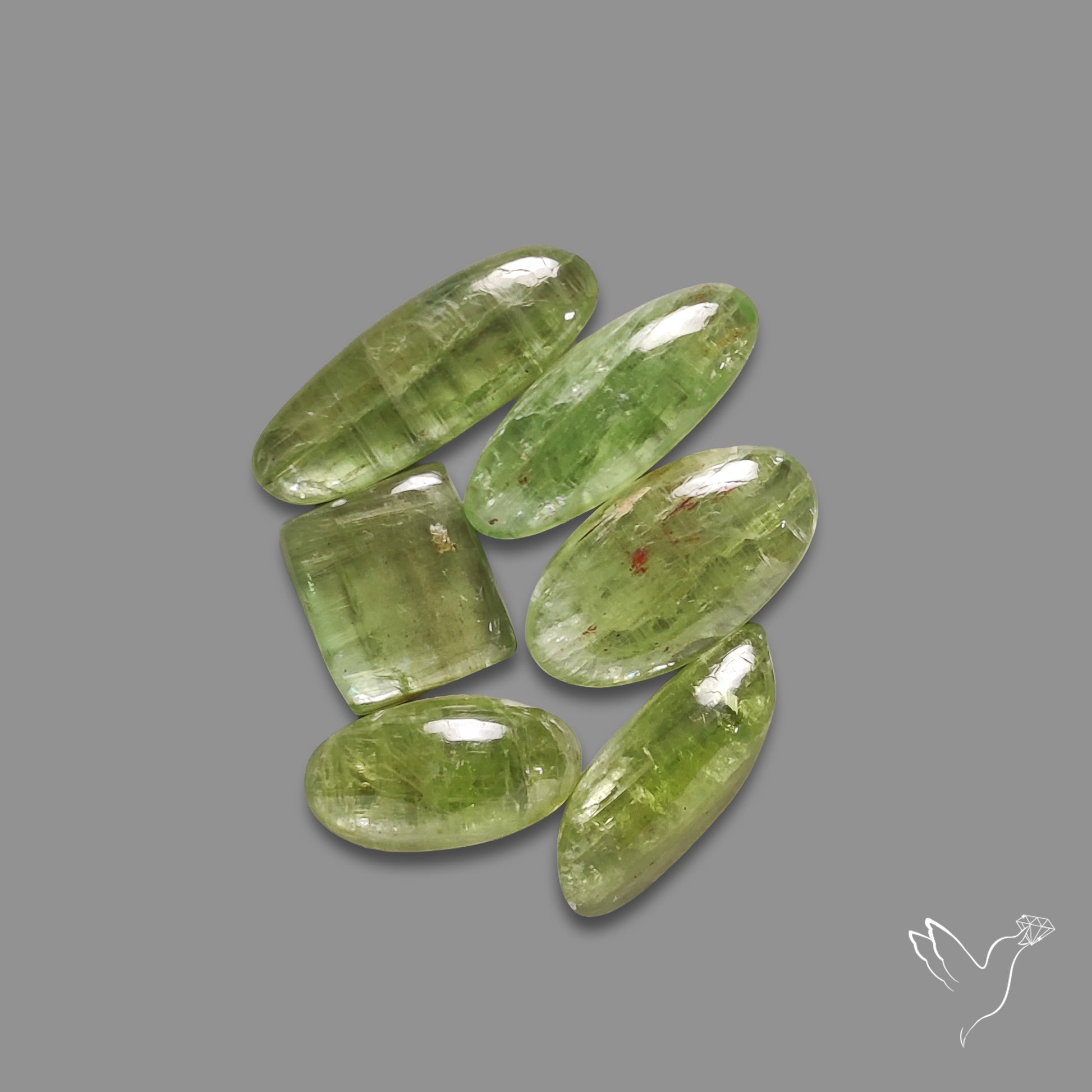 Mint Green Kyanite Cabochons Lot