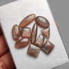 Confetti Black Sunstone Cabochons Lot