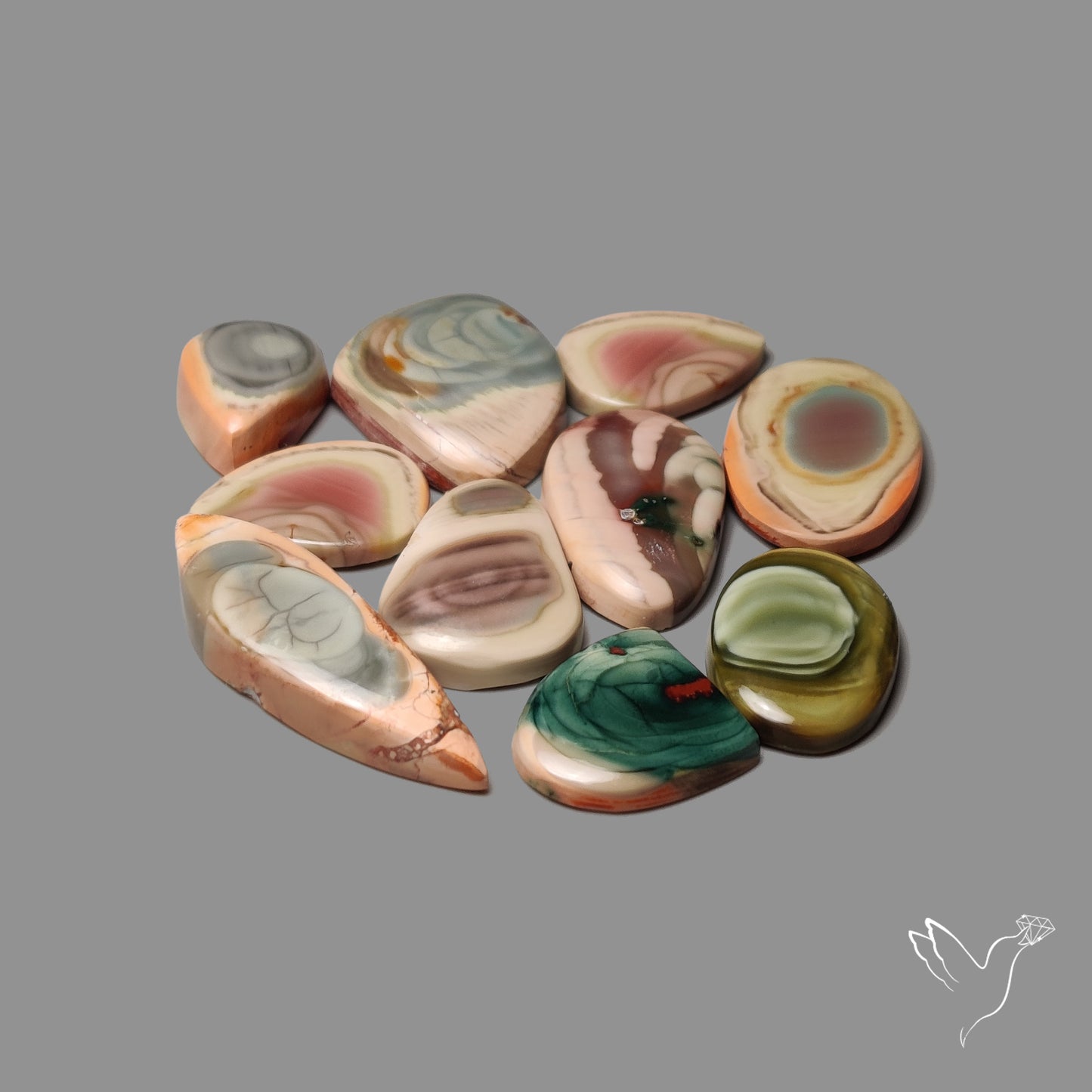 Imperial Jasper Cabochons Lot