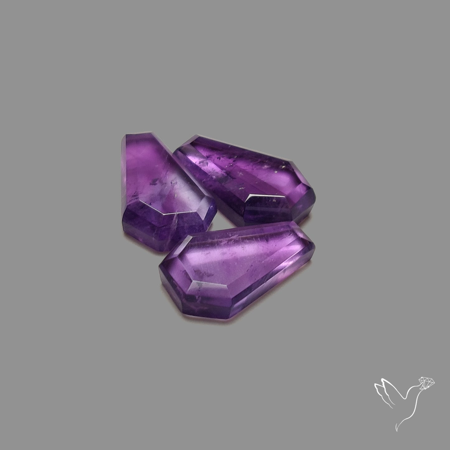 Step Cut Amethyst Coffins Lot