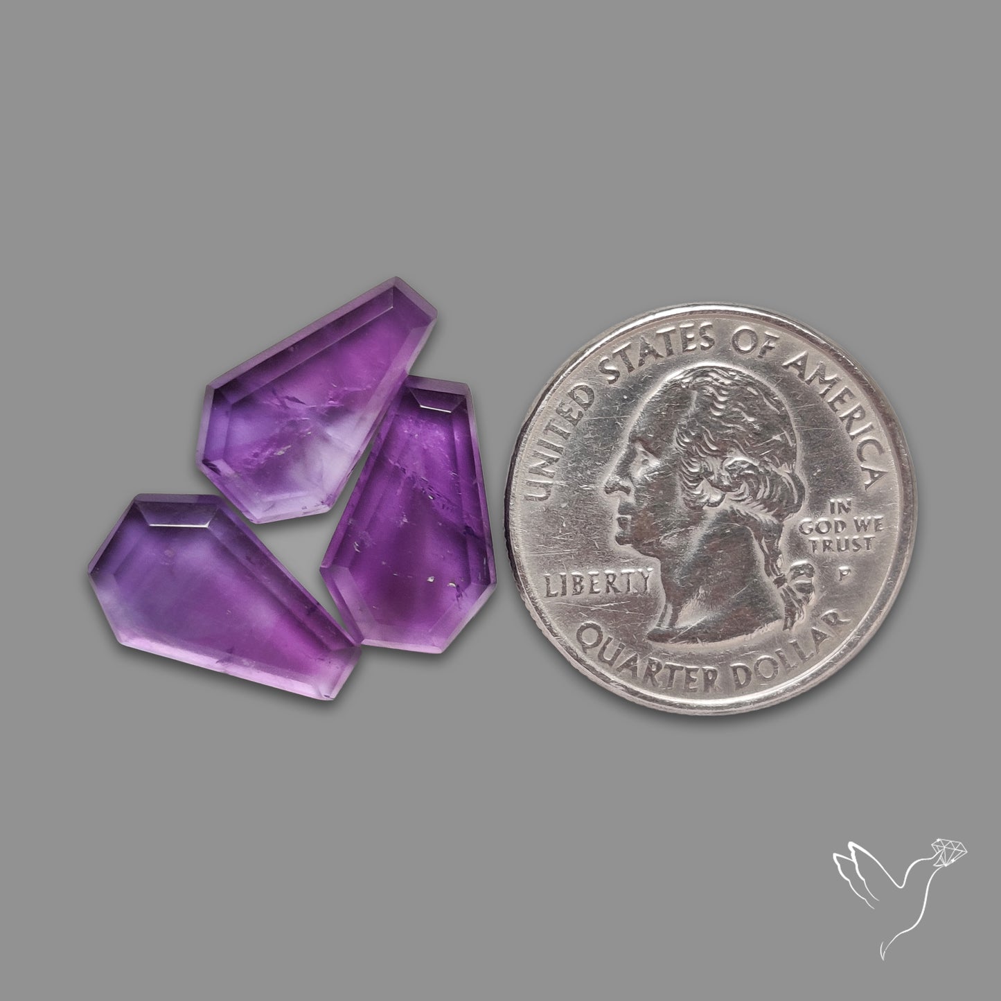Step Cut Amethyst Coffins Lot