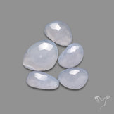 Rose Cut Namibian Blue Chalcedony Lot