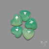 Rose Cut Gemmy Chrysoprase Hearts Lot