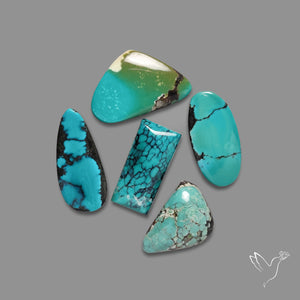 Hubei Turquoise Cabochons Lot