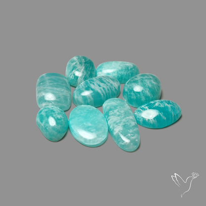 Peruvian Amazonite Cabochons Lot