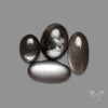 Tanzanian Black Moonstone Cabochons Lot