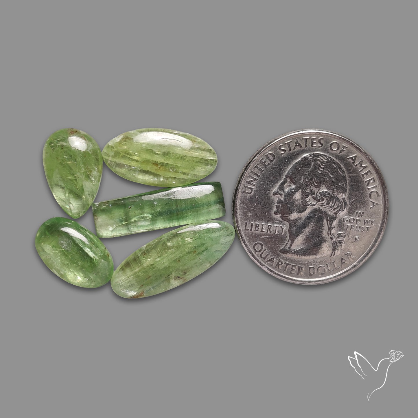 Mint Green Kyanite Cabochons Lot