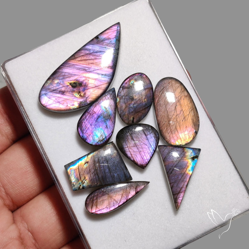 Purple Spectrolite Cabochons Lot