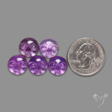 Moonface Amethyst With Mother Of Pearl Doublets Lot