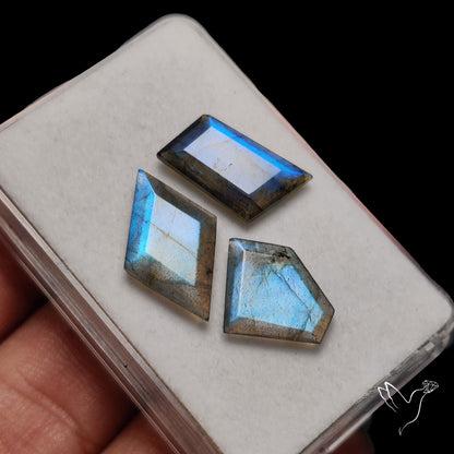 Faceted Blue Labradorite Lot