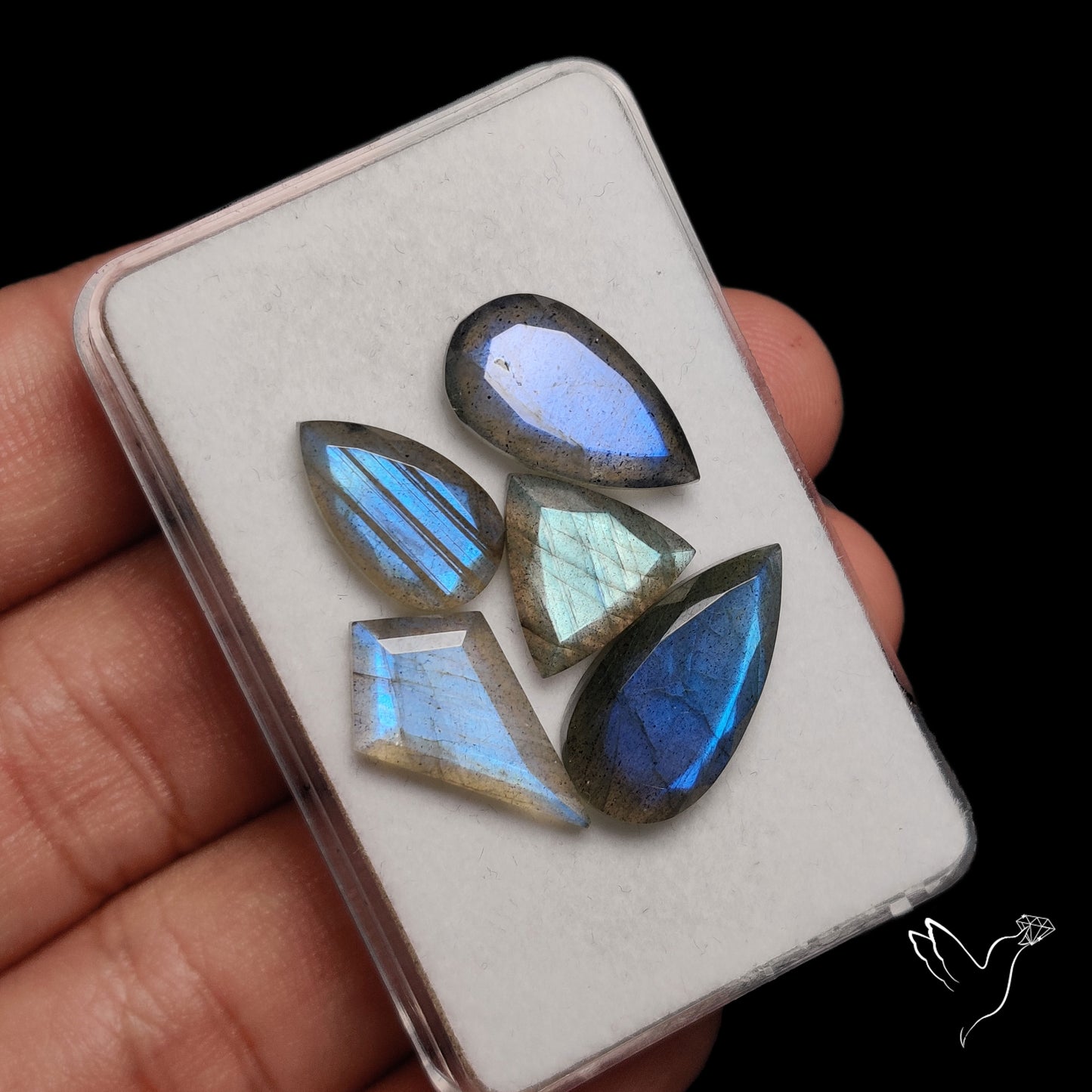 Faceted Blue Labradorite Lot